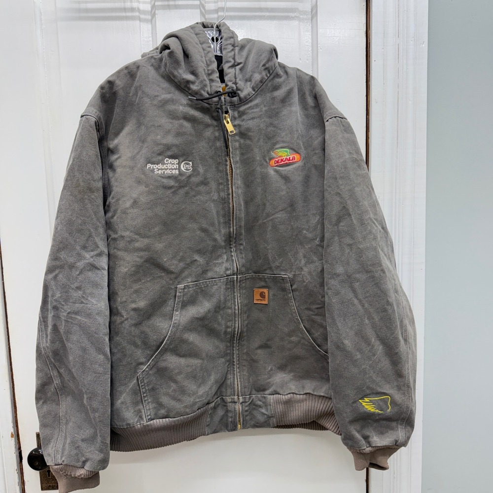 Carhartt J130 Quilted Flannel Lined Duck Active Jacket Mens 2XLTall Workwear